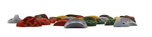 Atomik Rock Climbing Holds Set of 30 Screw On Pack in Assorted Earth Tones