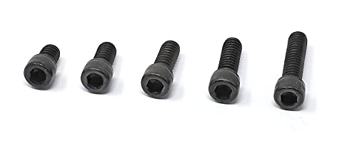 iexcell 50 Pcs SAE 1/4-20 x 3/8", 1/2", 5/8", 3/4", 1" Alloy Steel 12.9 Grade Hex Socket Head Cap Screws Bolts Assortment, Black Oxide Finish - size: 1/4-20 x 3/8", 1/2", 5/8", 3/4", 1"