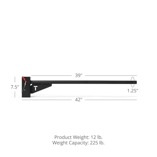 Titan Fitness Rack Mounted Youth Pull-Up Bar, Fits T-3, X-3, or TITAN Series Power Rack, Chin-Up Station, Workout Bar, Rated 225 LB Capacity