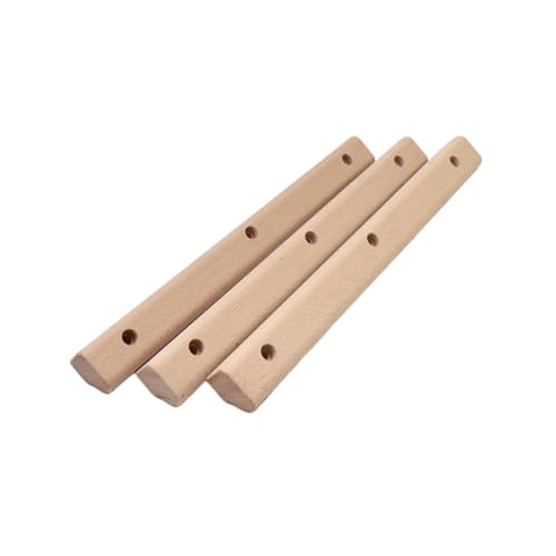 Wooden Rock Climbing Holds 3Pcs Set for Bouldering Training, Grip Strength Workout, Home & Gym Use