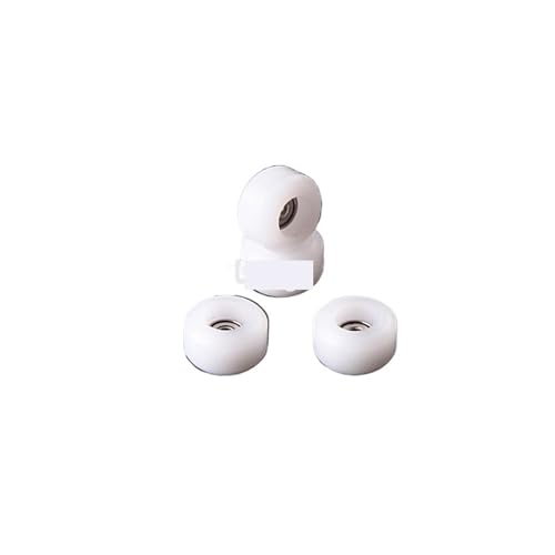 Fingerboard Wheels 8Pcs Professional PU+Metal Urethane CNC Bearing Wheel for Wooden Fingerboard Wheels(White) - color: White