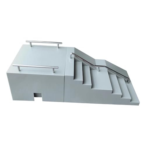 Simhoa Finger Skateboard Ramp, Mini Fingerboard Ramp, Plastic Skateboard Obstacle, Training Props for Finger Skill Development, Desk Skatepark Toy & Gift for Kids Teens Fingerboard Players, Stairs - size: Stairs