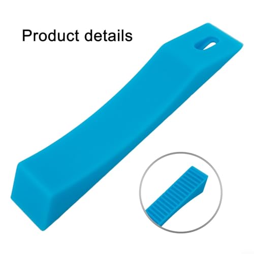 Silicone Barbell Wedge for Gym Weight Lifting, Anti-Slip Deadlift Loading Tool for Easy Plate Unloading, Compatible with Bumper and Iron Plates(Blue) - color: Blue