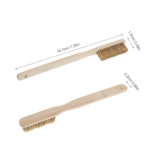 Toyvian Rock Climbing Chalk and Wooden Handle Brush with Natural Boar Bristle for Removing Chalk and Dirt, Rapid Drying, for Indoor Rock Climbing and Humid Environments