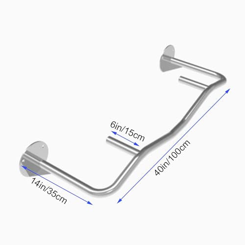 Wall-Mounted Pull-up bar, deep Space Style, Suitable for Installation Without Space Under The Wall, Strength Training Pull-up Bars, bar with Multi-Grip Foam Handle, Pull-up bar for Home Gym,F - size: F