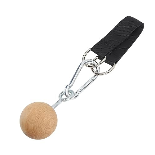 Pull Up Ball, Wooden Rock Climbing Holds Training Set for Arm Strength Trainer with Neutral Grip Handle, for Home Gym Workout and Travel Exercise