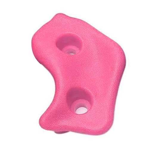 CHICIRIS 12PCS Rock Climbing Holds, PE Ergonomic Comfortable Hand Feeling Wall Grips with High Strength Screws and Wrench Tools, for Indoor Outdoor Kids Adults Training - color: Pink