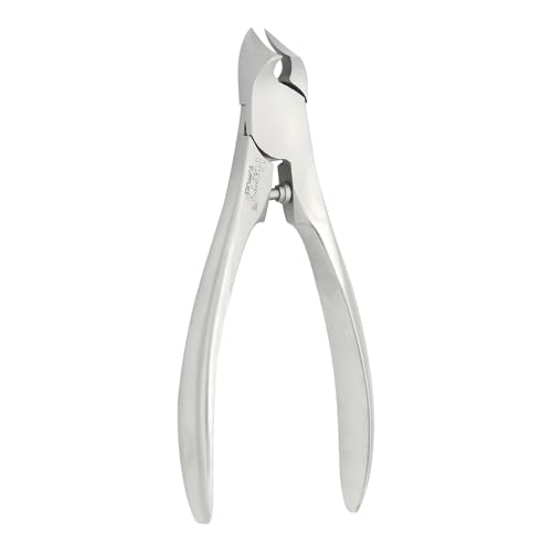 Harry’s Supplies Professional Podiatrist Nail Cutter – Heavy Duty Stainless Steel Toenail & Fingernail Clipper for Thick Nails – Sharp Precision Blade with Ergonomic Grip & Premium Leather Pouch