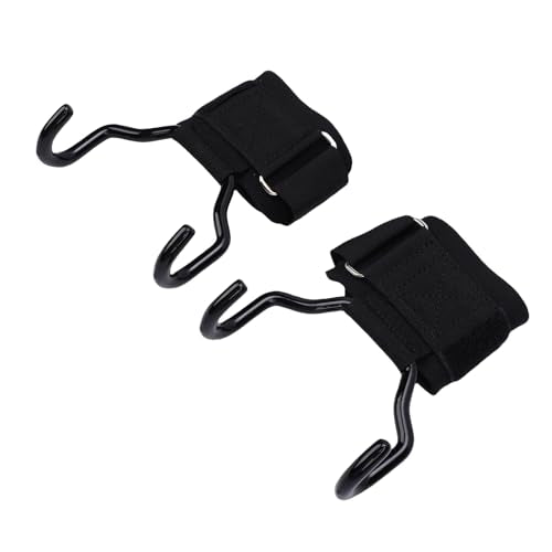 Hilitand Weight Lifting Hooks, Adjustable Non Slip Rubber Grip Wrist Straps with Widened Cotton Layer for Strength Training Pull Ups Bodybuilding
