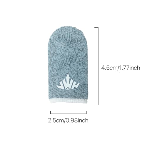 10 Pack Silver Fiber Dedales Gamer Profesionales Anti Slip Sweat Proof Gaming Finger Thumb Sleeves Cots Breathable Mobile Phone Gamer Gloves Guantes para Durable Covers for Pubg - color: Blue10-Pack + Storage Box