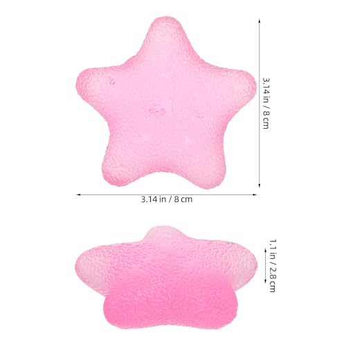 2pcs Hand Grip Exercise Ball - Finger Exerciser Star - Hand Grip Squeeze Star for Strength, Stress & Recovery, Muscle Training, Sports Rock Climbing Pink - color: Pink
