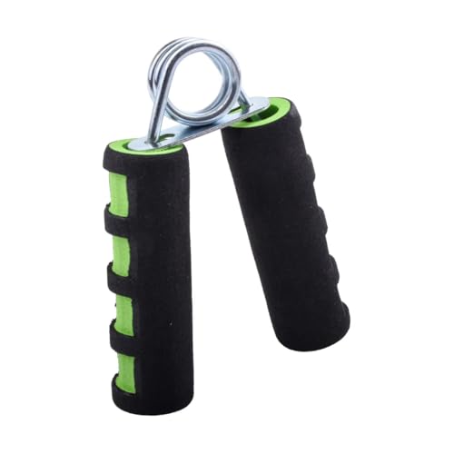 Adjustable Hand Grip Strengthener with Foam Handle, Wrist and Forearm Trainer, Steel Spring Resistance - color: Green