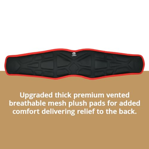 AFP Heavy-Duty 2 D-Ring Waist Body Belt w/Tongue Buckle Premium Stitching (OSHA/ANSI PPE) - color: Red & Black, size: Small-Medium