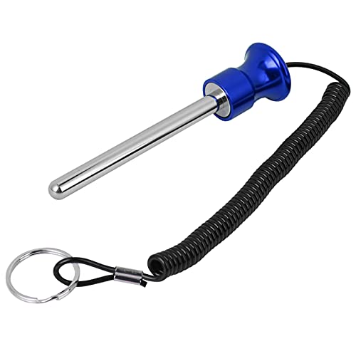 Drop Set Pins Gym with Pull Rope, Stable Weight Stack Pin, Practical Gym Pin Easy to Install, Replacement for Strength Training Equipment, Rod Length 4in Diameter 0.4in - color: Blue