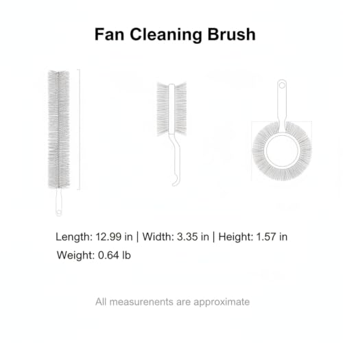 Fan Cleaning Brush, Slim PP Plastic Duster with Long Handle for Ceiling Blades and Tight Gaps, High Dusting Tool from Floor - color: Gray