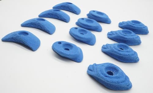 12 Bolt On Crimp Rock Climbing Holds Home Climbing Wall Bouldering Gym Holds - color: Beginner Blue
