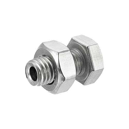 MECCANIXITY M10x20mm Hollow Screw Bolts External Hexagon Fasteners with Nuts, 304 Stainless Steel Pack of 2 - size: M10x20mm