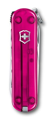 Victorinox 0.6463.T2 Folding Pocket Knife Nail Clip 580 - color: Transparent Pink