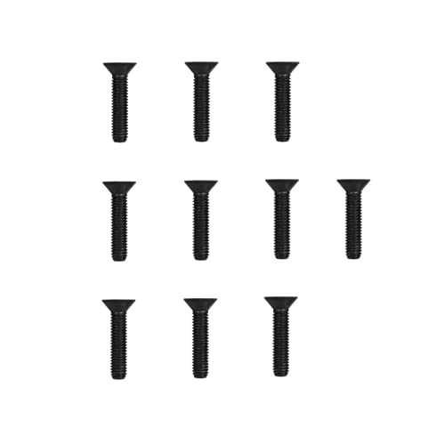 Atomik Climbing Holds Set of 10 Flat Head 1-3/4 Inch Indoor Bolts - size: 10 Pack 1.75 in. Flat Head Black
