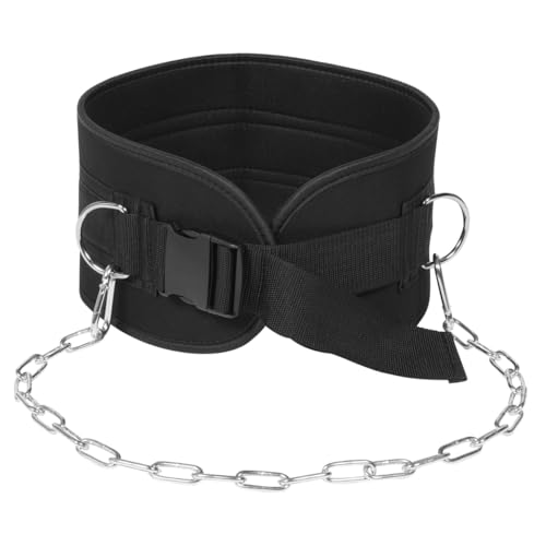 BESTonZON 1pc Adjustable Weighted Dip Belt Heavy-duty Chain for Strength Training Muscle Toning and Physical Fitness Support for Dips and Chin-ups