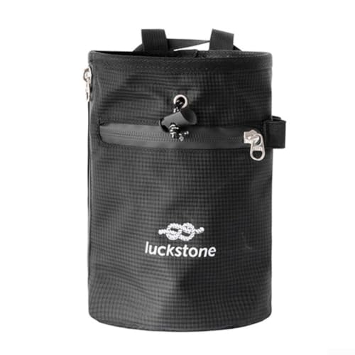 420D Oxford Climbing Chalk Bag with Fleece Lined Interior Drawstring Seal Belt 60-110cm for Rock Climbing Gym Climbing Bouldering Weightlifting Gymnastics Anti-Leak Design Large Opening(Red) - size: Red
