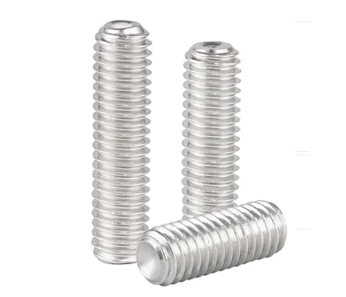 50Pcs M3-0.5 x 4mm Hex Socket Set Grub Screws,Headless Cup Point,Flat Point Grub Bolt,Internal Hex Drive,304 Stainless Steel,Headless Concave End,Metric External Thread,for Towel Rack Door Knob - size: M3-0.5 x 4mm(50)