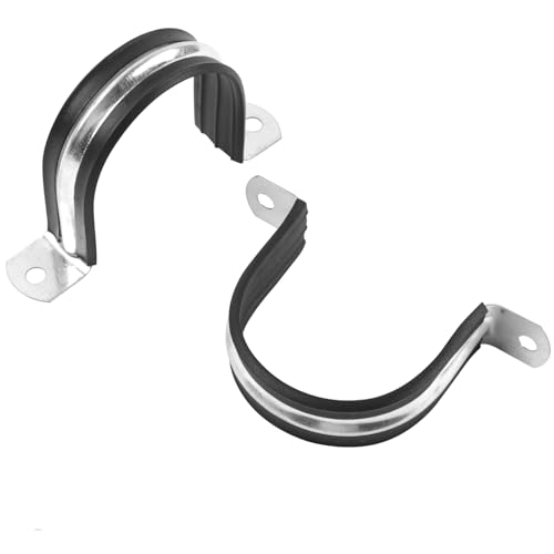 3/4 Inch Reinforced Rigid Pipe Strap, 2 Holes U Bracket Cable Clamp Hanger, Rubber Cushioned Insulated Clamp, Conduits Strap Clamps for Pipe Fixing on Various Surfaces, 10 PCS(20mm) - size: 3/4 inch (10 pcs)