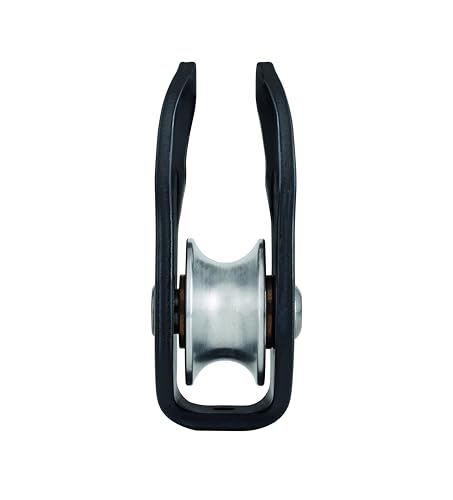 Petzl, FIXE, Compact Pulley with Fixed Side Plates, Black - color: Black