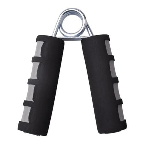 Adjustable Hand Grip Strengthener with Foam Handle, Wrist and Forearm Trainer, Steel Spring Resistance - color: Gray