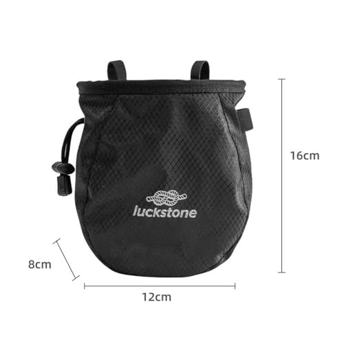 Rock Climbing Chalk Bag Bucket with Brush, Wide Opening for Easy Access, Weightlifting Chalk Bag for Gym Climbing (Green) - color: Red