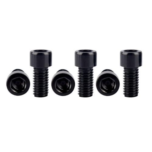 6Pcs Bike Screws M6x10 12 16 18 20 25 30 35mm Stainless Steel Socket Head Cap Allen Hex Bolt (Black, M6 x10mm) - color: Black, size: M6 x10mm