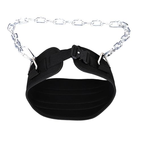 Weight Dip Belt with Steel Chain for Pullups, Gym Workout Lifting, Weightlifting Dipping with Weightlifting Training