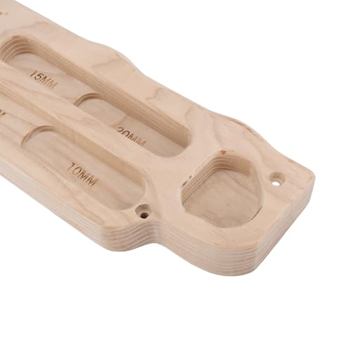 Luocute Wooden Hangboard Rock Climbing, Climbing Fingerboard with Mounting Kit for Bouldering, Finger Strength and Pull Up, Training Board Holds with Mounting Kit