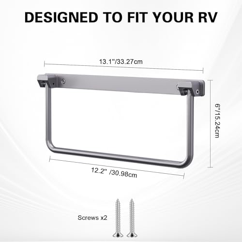SKTYANTS 12 Inch Wall Mounted RV Shoe Rack Foldable Aluminum Shelf Camper Trailer Shoe Holder Organizer with Screws Accessories (2 Pack) - color: 2 Pack