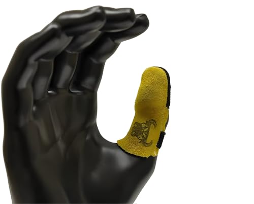 G & F Products 8126S Cowhide Leather Thumb Guard, Thumb Protection, Small, Finger Guard Sold Separately, yellow - size: Small, style: Thumb Guard