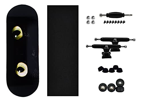 Teak Tuning 34mm Pro Fingerboard Heat Transfer Graphic Complete - Fully Assembled with Pro Level Parts - Pro Shaped Wood Deck (34x97mm), UltraSpin Wheels, Prodigy Trucks - Midnight Stare - color: Midnight Stare