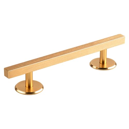 Simhoa Fingerboard Rail, 20cm Aluminum Alloy Grind Obstacle with Stable Base for Tabletop Skatepark Setups, Square Gold - color: 20cm Square Gold