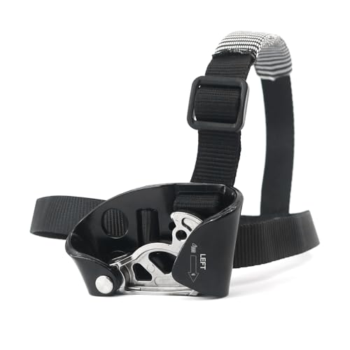 NewDoar Foot Ascender Riser Rock Climbing Mountaineering Equipment Climbing Device - color: Left Black