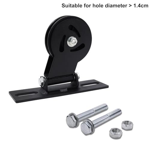 Cable Pulley System for Squat Racks – Fits 5/8" with Extended Slot Design, Heavy-Duty 180° Swivel Pulley for Smooth Gliding and Full-Body Workouts in Home Gyms