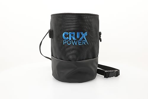Chalk Bag for Rock Climbing, Bouldering Bucket, Chalk Bag with Zippered Large Pocket - Includes Adjustable Belt - Rock Climbing Gear
