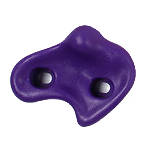 10PCS Rock Climbing Holds, PE Ergonomic Design with Rock Texture for Indoor Outdoor Climbing Wall, Includes Screws and Wrench Tools - color: Purple