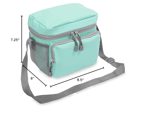 Everest Cooler/Lunch Travel Tote, Aqua Blue - color: Aqua Blue