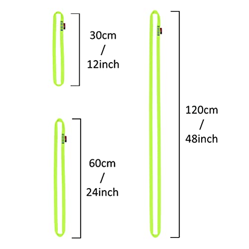 GM CLIMBING 16mm Nylon Sling Runner 22kN / 4950lbf CE UIAA Certified - color: Green, size: 120cm / 48inch | Single Unit