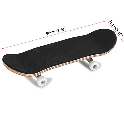 Tyenaza Finger Skateboard Wooden Fingerboard Toy Professional Stents Fingers Skate Set Novelty Children (White) - color: White