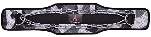 Weighted Belt with Chain, For Pullups, Dips, Weight Lifting, Powerlifting, & Cross Training - color: Grey Camo