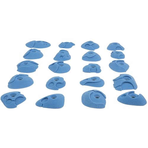 TRANGO Grip Hold Starter Kit - Indoor Climbing Wall Hardware - color: 20pcs Blue, size: Abstract