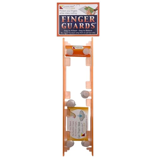 Guidelines4Quilting Finger Guards for Quilting - 2 per pkg – Create a 1/2-inch Secure Barrier on Rulers for Quilting and Sewing While Rotary Cutting. Made in USA"