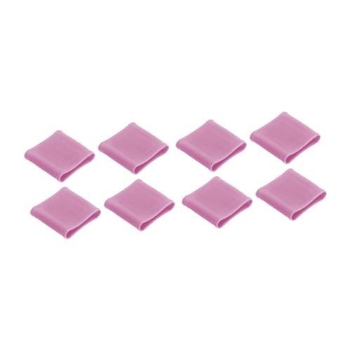 Almencla 8 Pieces Silicone Finger Sleeves Non Slip Soft Finger Covers Reusable Finger Protectors Thumb Brace Support Anti Slip Finger Cot Suitable for Gym, Pink S - color: Pink S