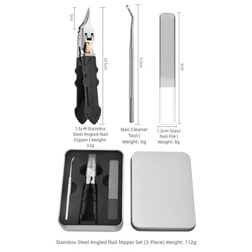 2026 New Black Anti-Slip Grip Gear Lock Nail Clipper Set with Ultra-Sharp Tips for Precise Access to Nail Grooves, Black Nail Clippers, Hard Nails and Ingrown Toenails (Nail Clipper Only) - color: Nail Clipper Only