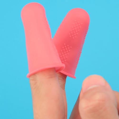 High Elasticities Silicone Finger Guard Reusable Finger Protecting Sleeves for Cooking Gardening Skin Protecting - style: 5 pieces